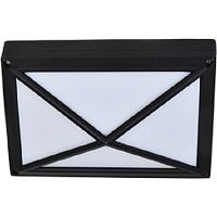 Светильник накладной Ecola B4157S 2хGX53 220В 10Вт Пирамида с решеткой IP65 Черный картинка 